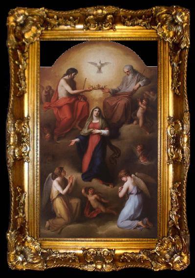 framed  Angelika Kauffmann Die Kronung Mariens durch die Heiligste Dreifaltigkeit, ta009-2